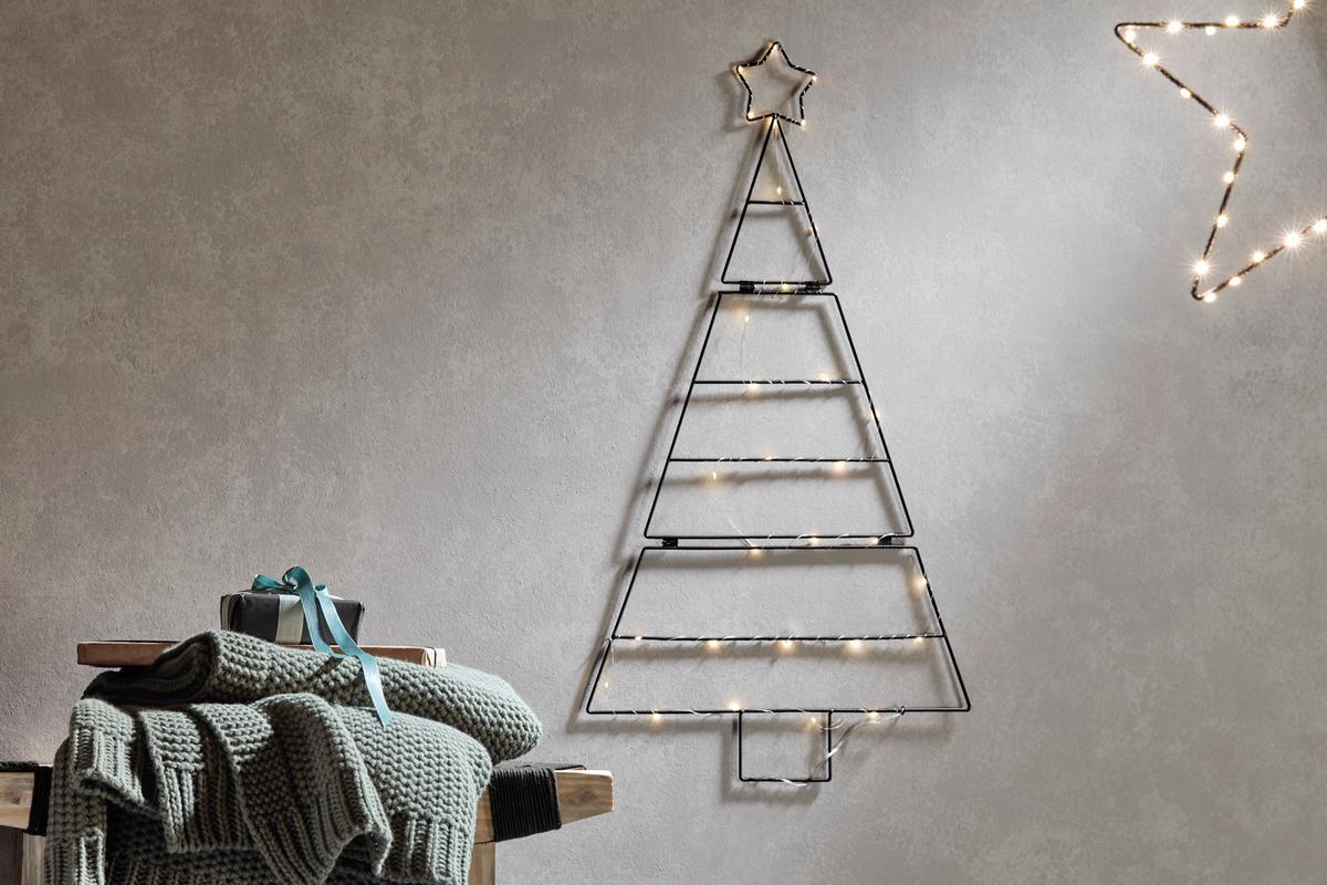 Led-díszlámpa Alain - fekete, Konventionell, fém (48/82cm) - Premium Living