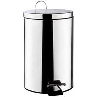 KOSZ NA ŚMIECI Z PEDAŁEM 39000 - kolor srebrny, Basics, metal (25/40/25cm)