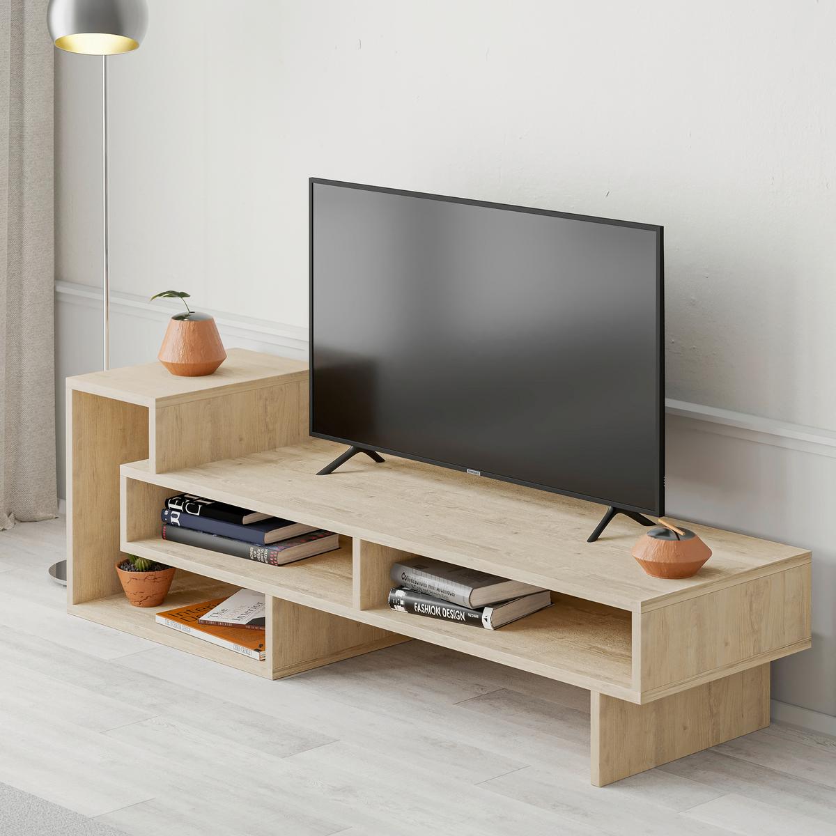 PHONOTISCH TETRA TV STAND - Eichefarben, Design, Holzwerkstoff (42/136.5/40cm) - Livetastic