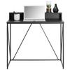 BUREAU PERCY -BASED- - noir, MODERN, matériau en bois/métal (91/87/50cm) - Based