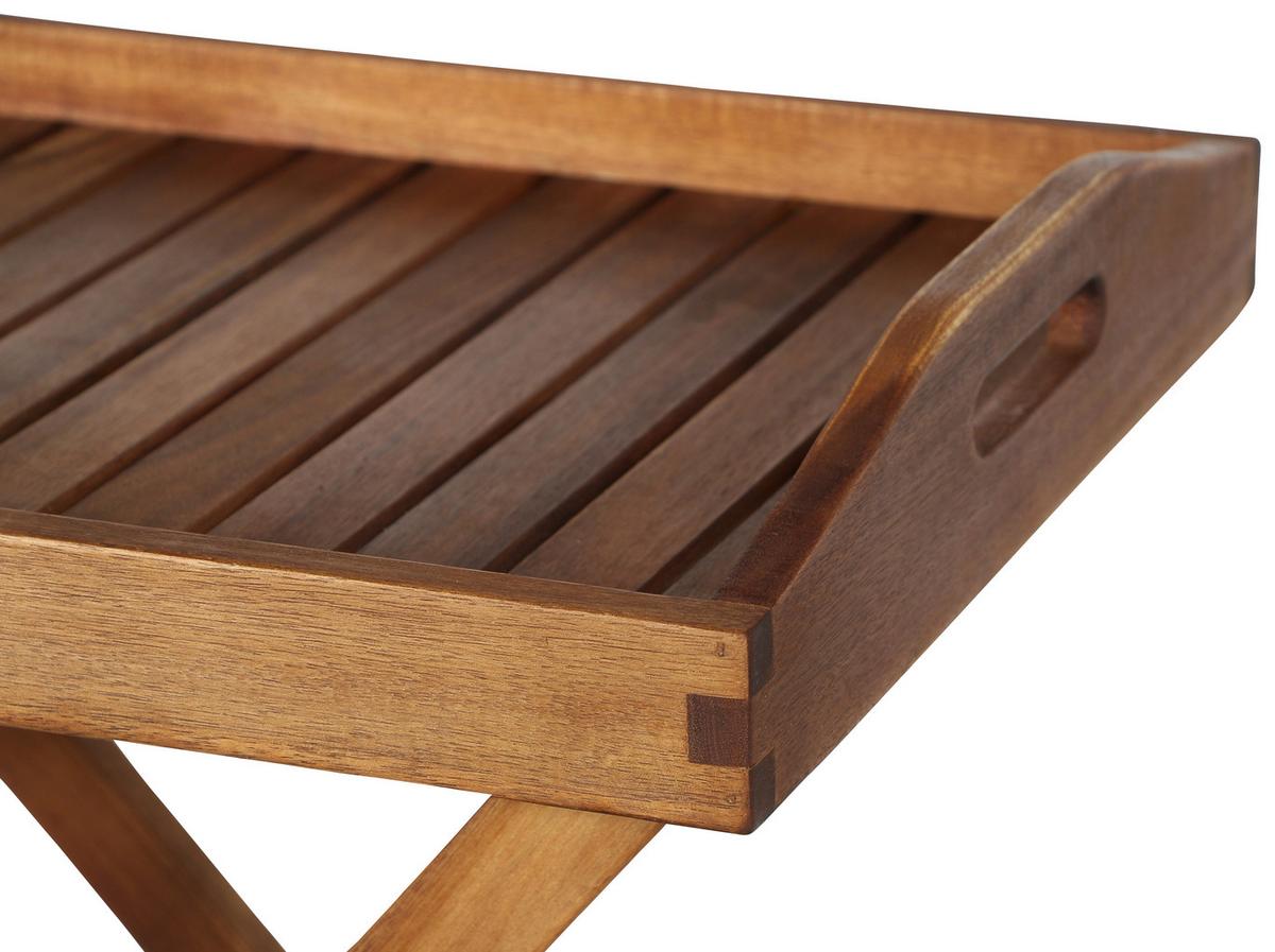 GARTENBEISTELLTISCH 358329 - Akaziefarben, MODERN, Holz (60/40,5/66,5cm) - Siena Garden