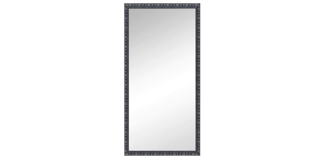 Wandspiegel 100/200 cm rechteckig Schwarz, Silberfarben
