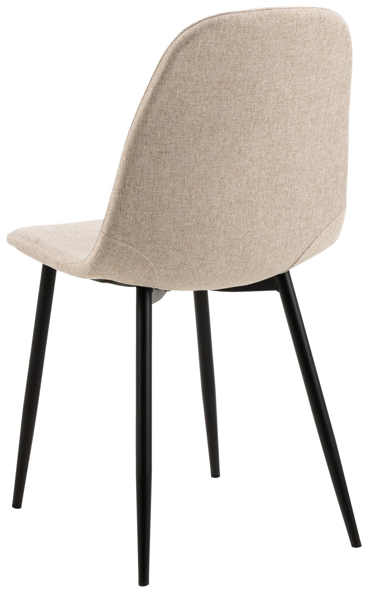 KRZESŁO CELIA - beżowy/czarny, Trend, metal/tkanina (44/86/54cm)