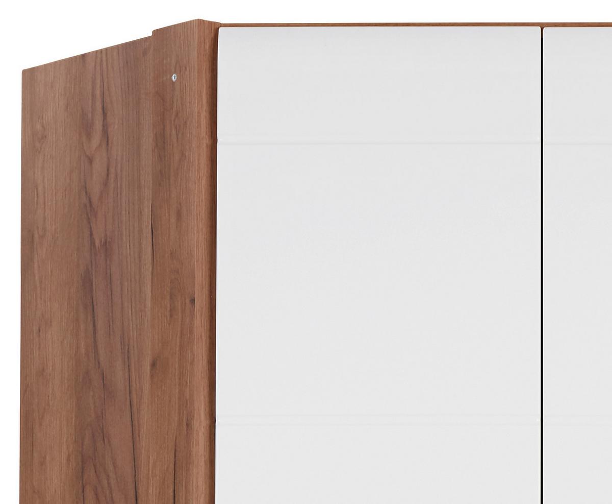 Kutni Ormar Za Odjeću Avensis New - bijela/boje hrasta, Konvencionalno, drvni materijal/plastika (86,5/205,7/86,5cm) - Modern Living