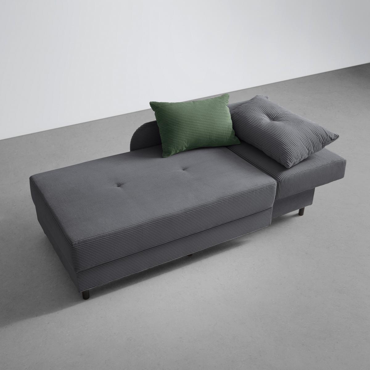 Liege Nova Dunkelgrau - Dunkelgrau/Schwarz, MODERN, Holz/Textil (145/62/85cm) - Mömax