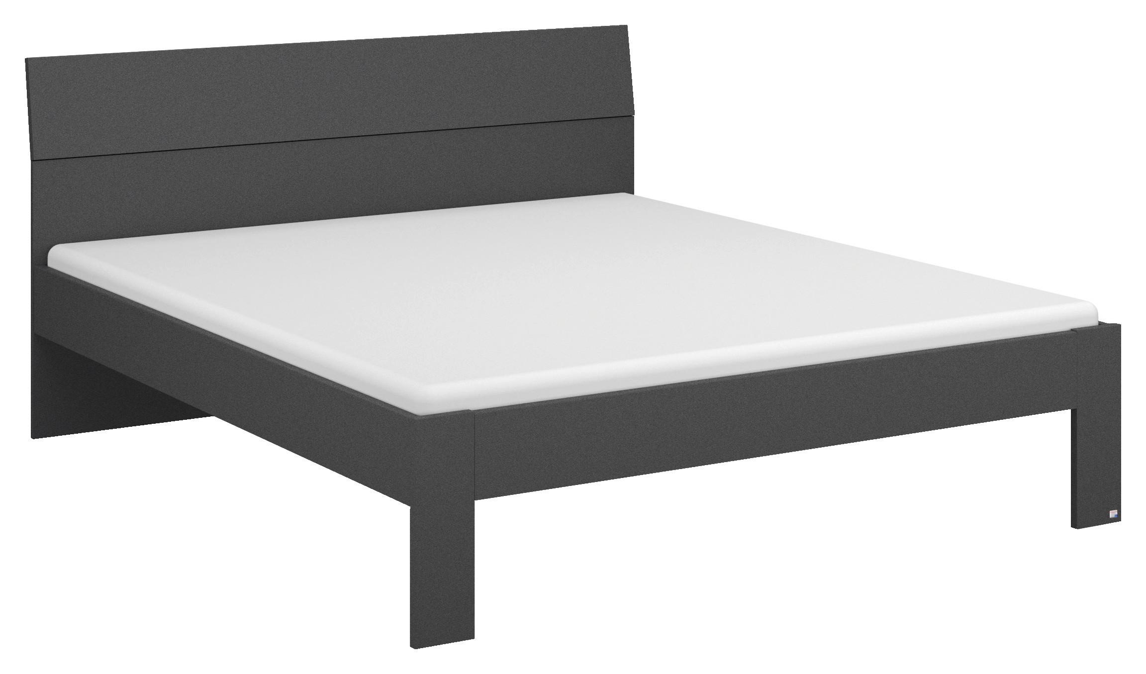 Postelja Flexx, Siva, 90x200 - siva, Basics, leseni material (90/200cm) - Xora