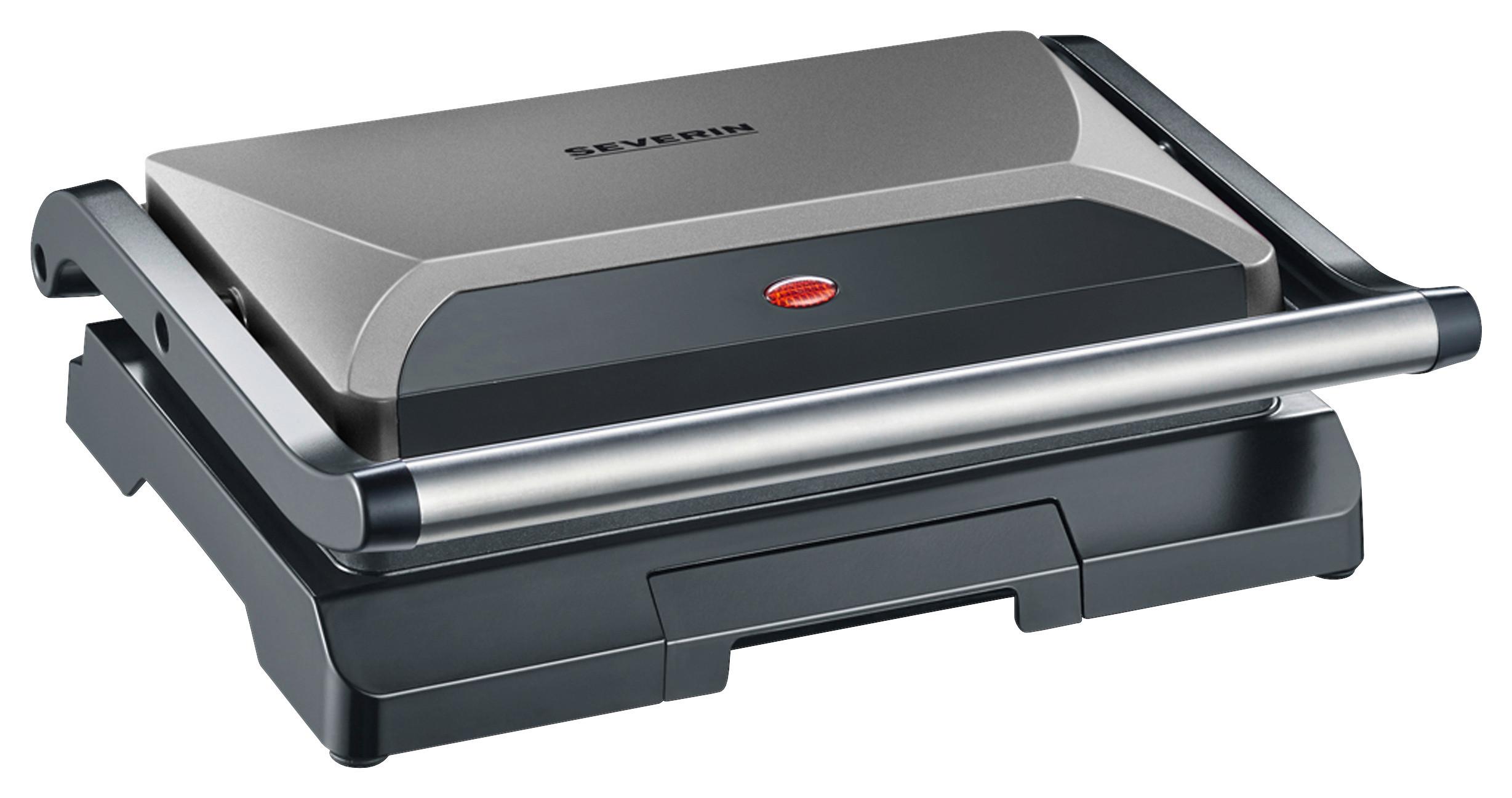 GRILL KONTAKTOWY SEVERIN - kolor srebrny/czarny, Trend, tworzywo sztuczne/metal (29,1/26/11,5cm) - Severin