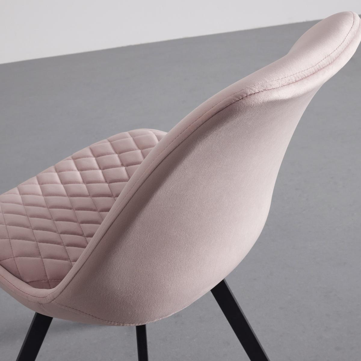 KRZESŁO MIA - różowy/czarny, Modern, metal/tkanina (49/83/53cm) - Bessagi Home