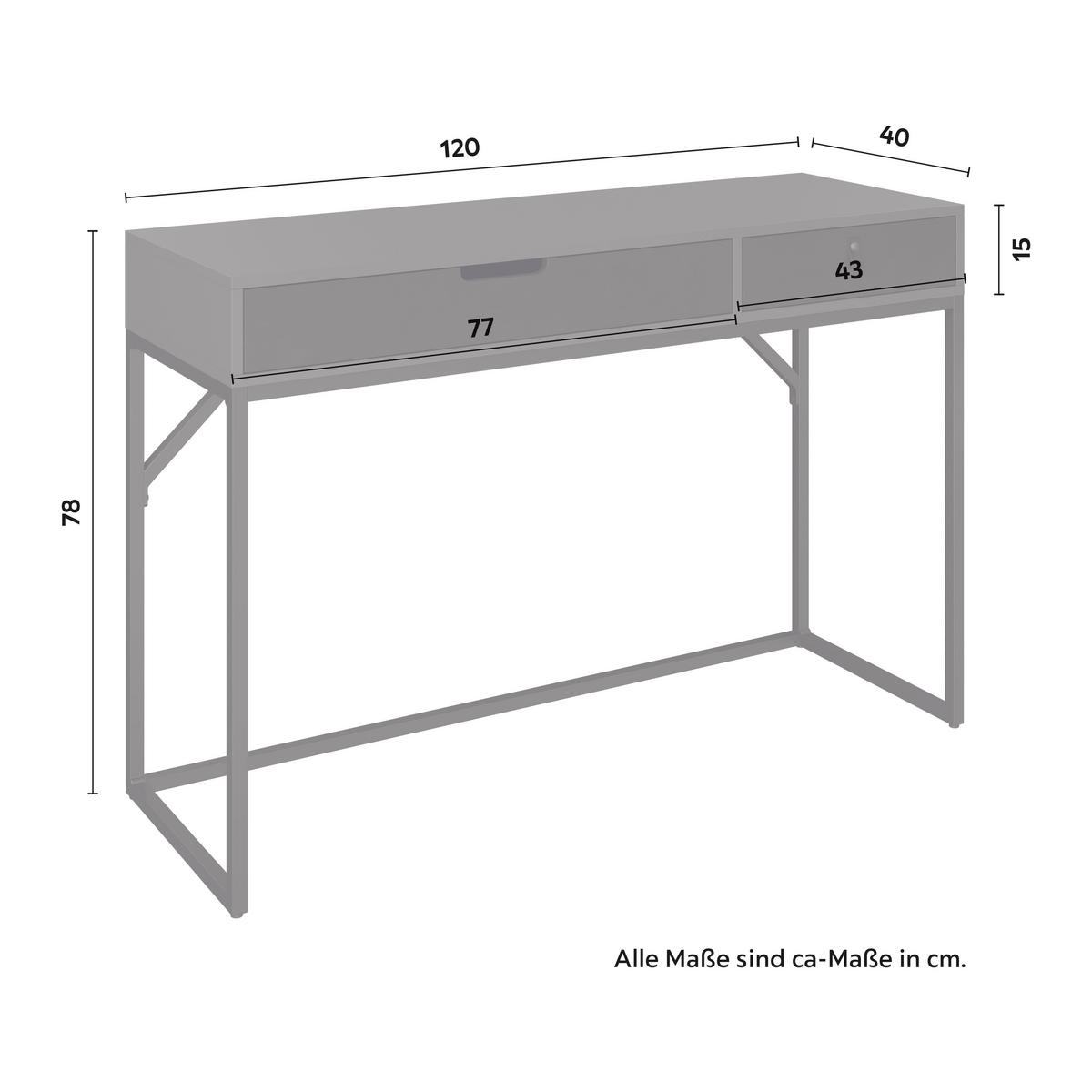 Konsolentisch Sophia Schwarz Metall/MDF - Schwarz, MODERN, Holzwerkstoff/Metall (120/78/40cm) - Bessagi Home