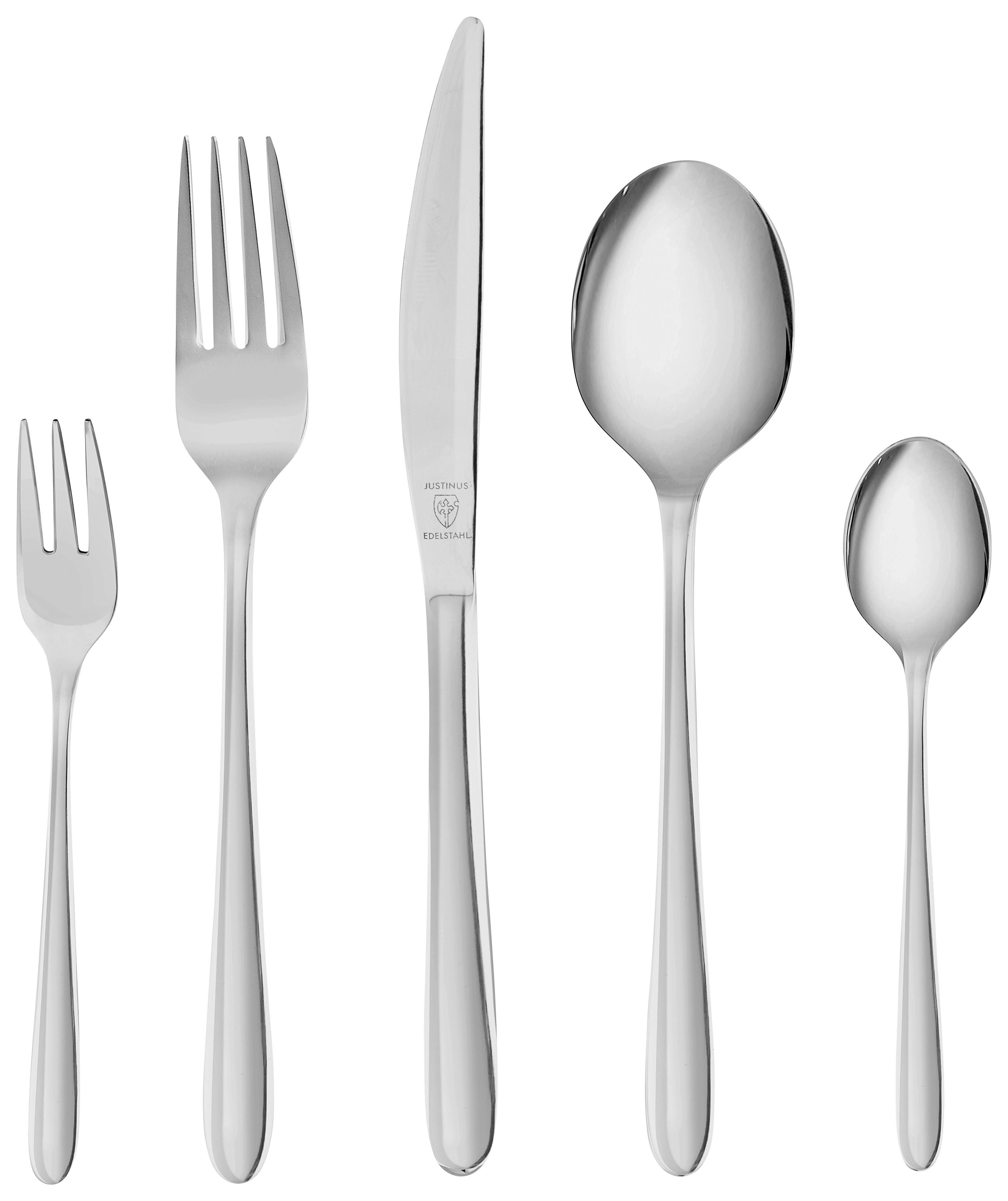 ZESTAW SZTUĆCÓW 630-430 - kolor stalowy, Basics, metal - Justinus