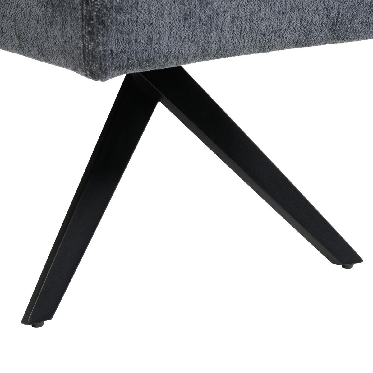 ŁAWKA NAROŻNA CHIOS - ciemnoszary/czarny, Konventionell, metal/tkanina (150/190cm) - MID.YOU