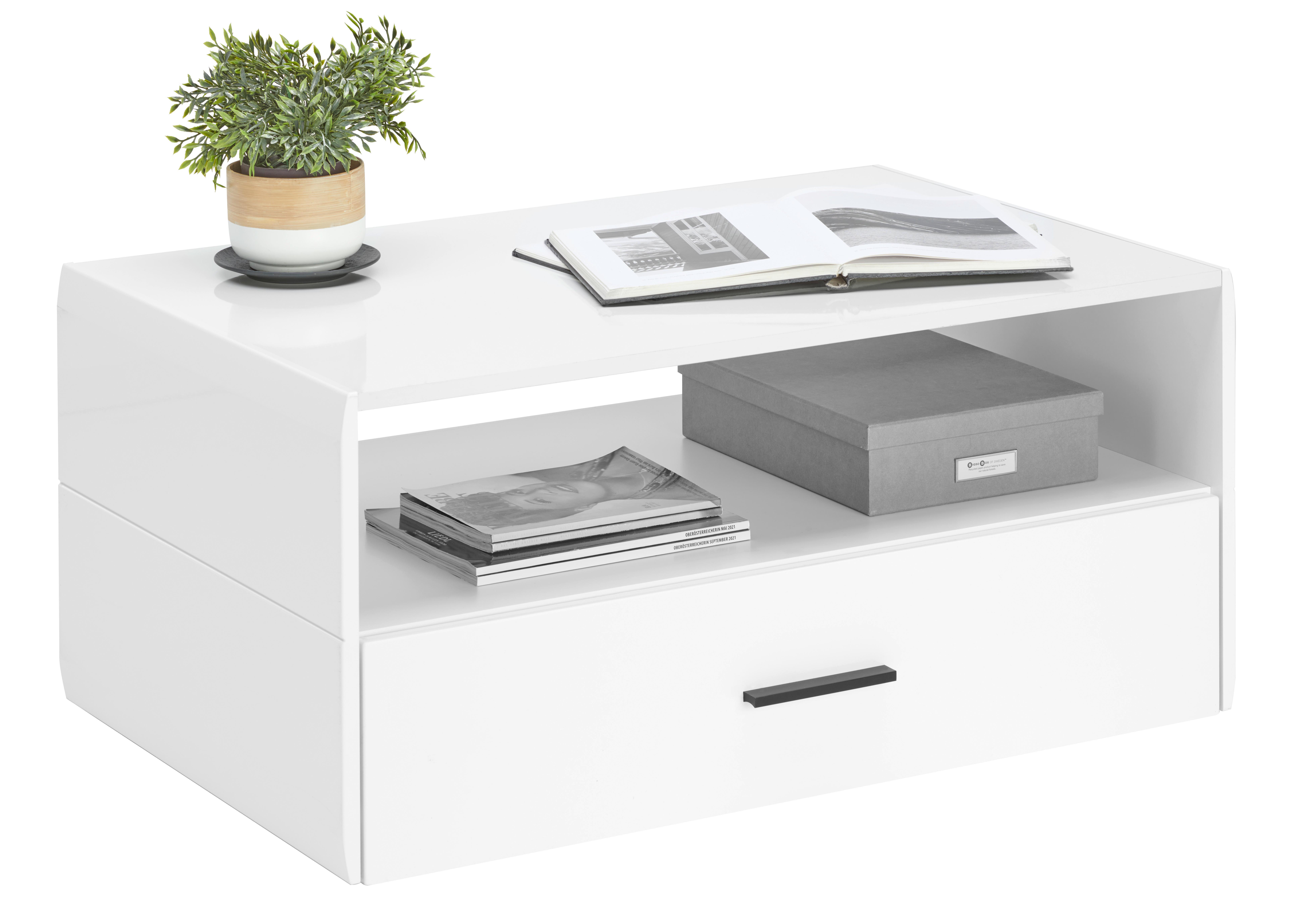 Klubska Miza Avanti, Bela - bela, Moderno, leseni material (93,2/42,7/60,2cm) - Hom`in