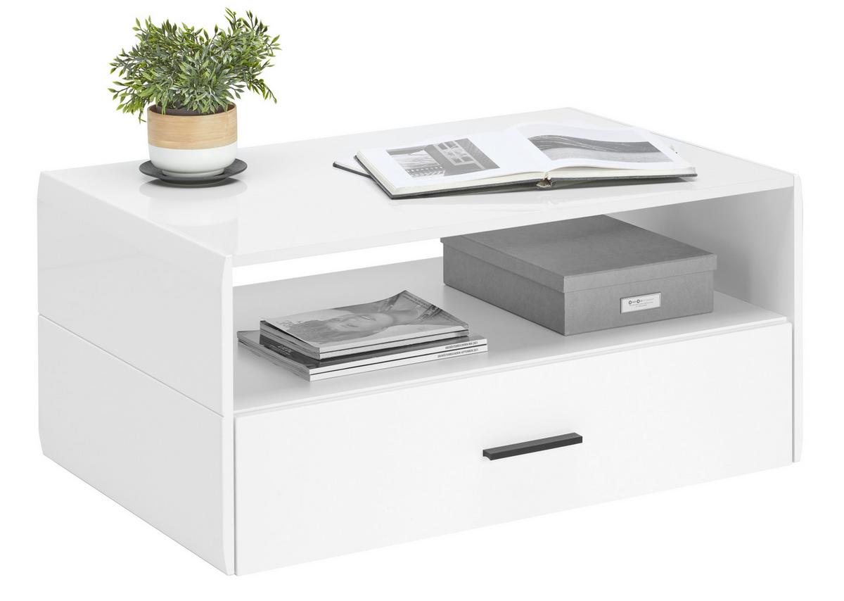 Klubska Miza Avanti, Bela - bela, Moderno, leseni material (93,2/42,7/60,2cm) - Hom`in