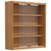Viseča Vitrina Agisa S, Bukev - srebrne barve/barve bukve, Moderno, steklo/leseni material (37/40/10cm) - MID.YOU