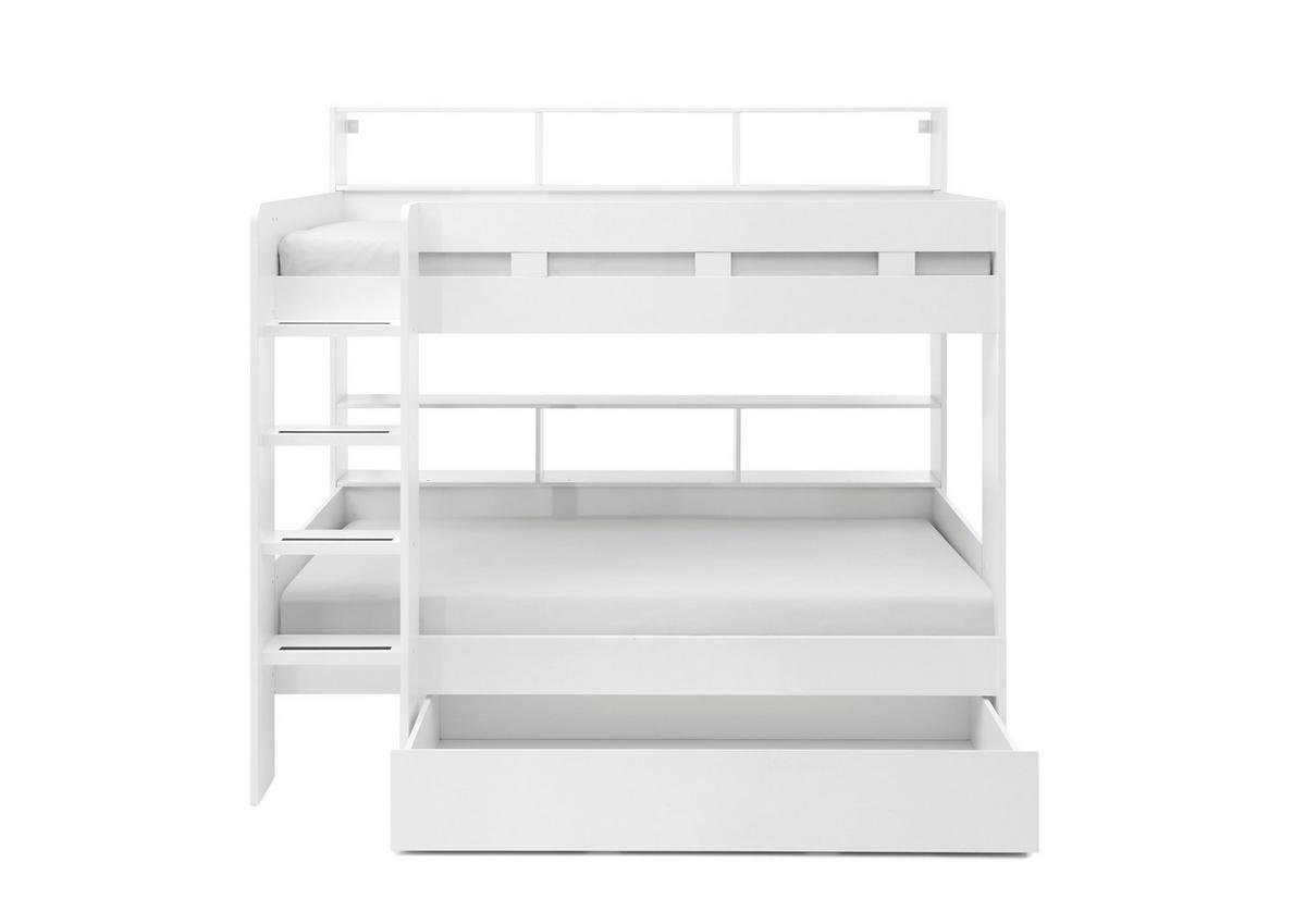 PAT SUPRAETAJAT JUSA - alb/culoare natur, Konventionell, material pe bază de lemn (90/200cm) - Modern Living