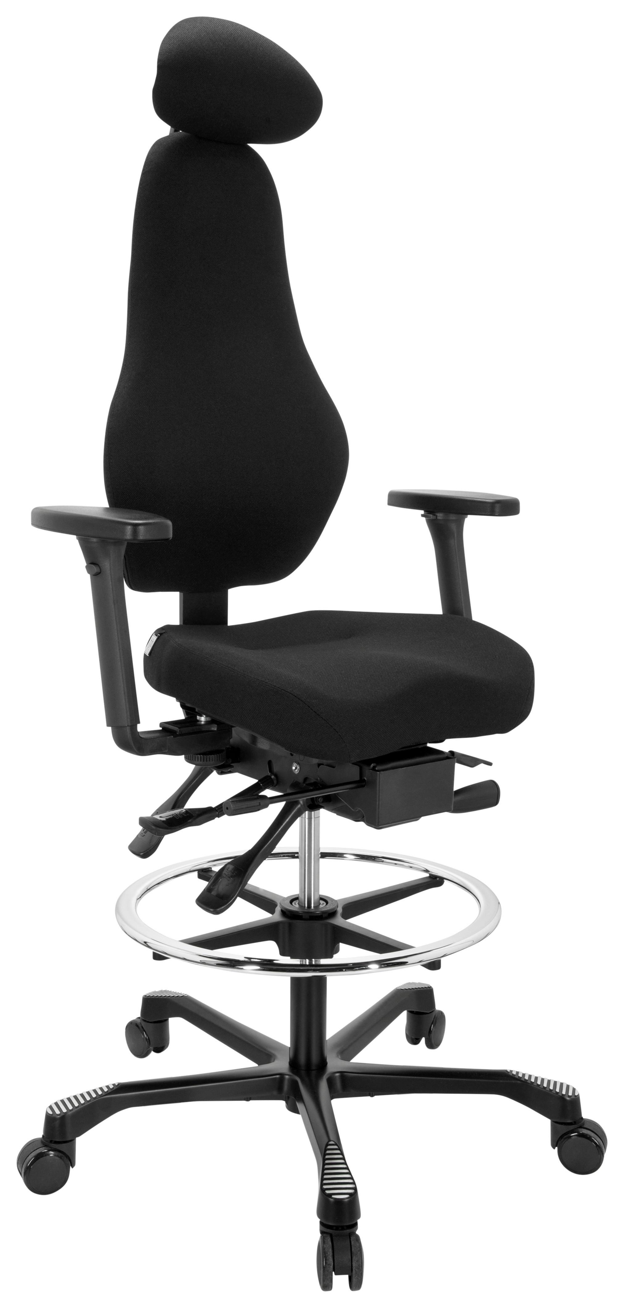 Pisarniški Stol Resistio Work, Črna - črna, Basics, kovina/umetna masa (70/126/54cm) - MID.YOU