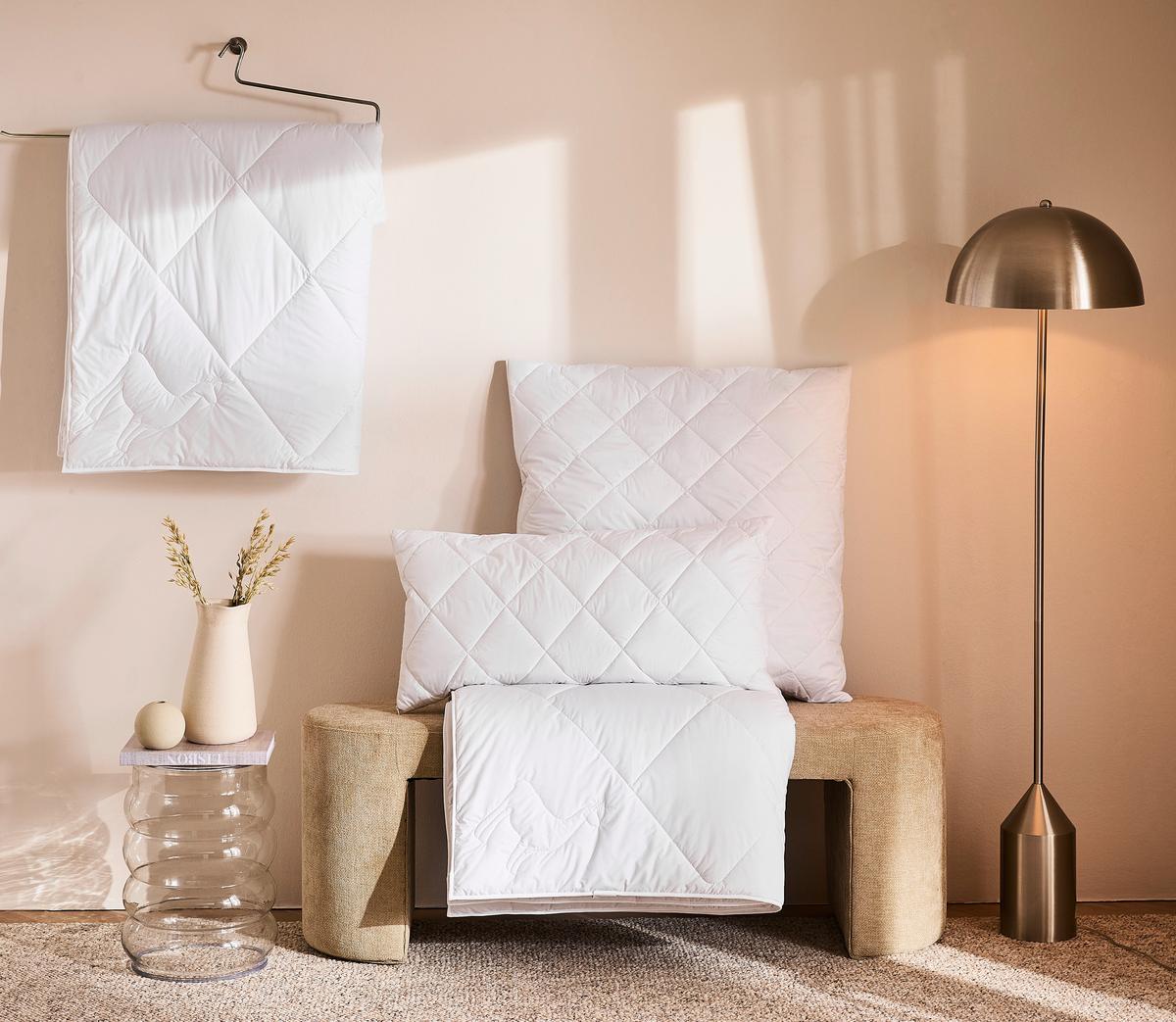 KOŁDRA CAŁOROCZNA PASCO - biały, Basics, tkanina (135/200cm) - Sleeptex