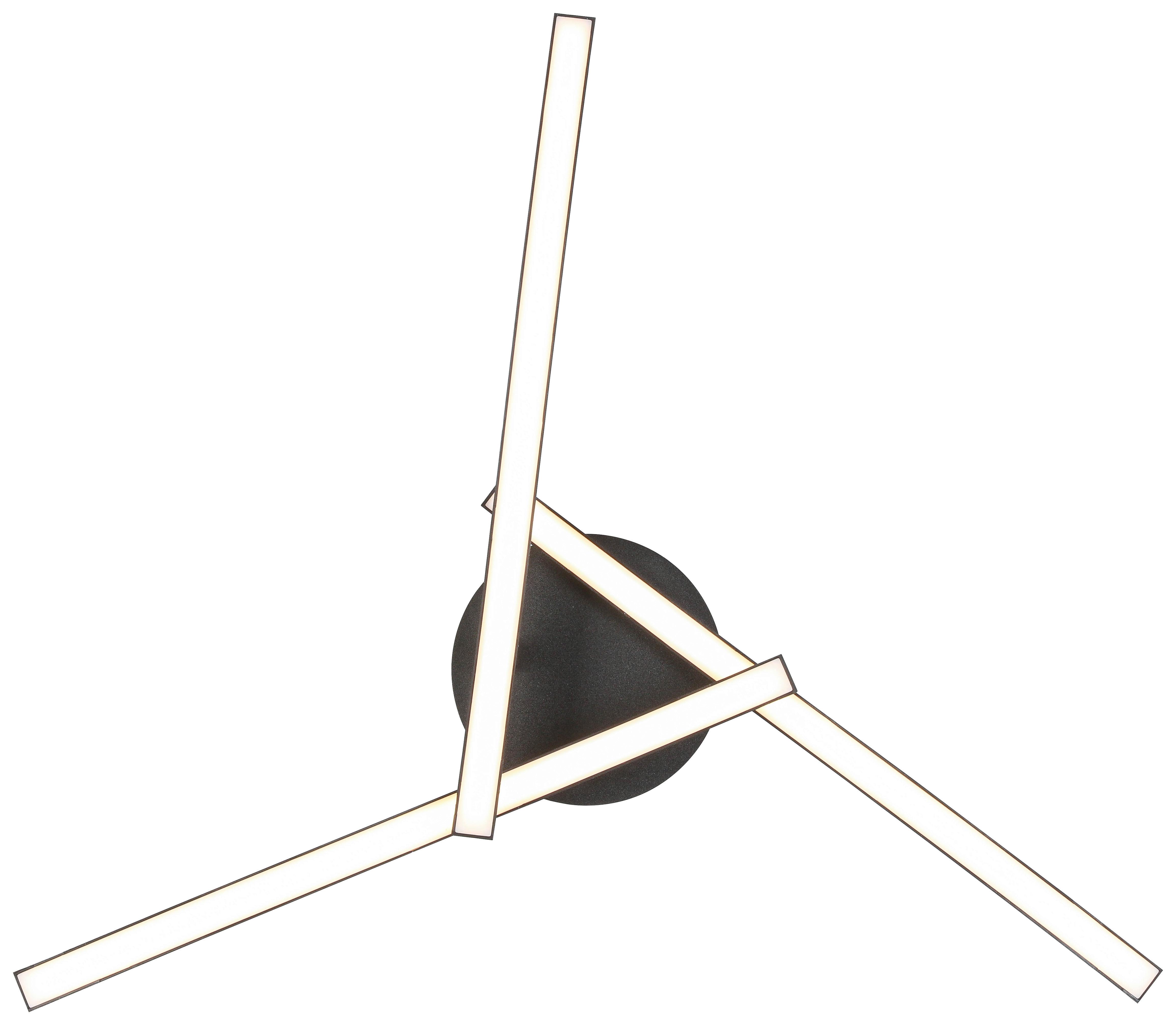 LED-TAKLAMPA ITO - svart, Modern, metall/plast (56/56/11cm) - Mömax