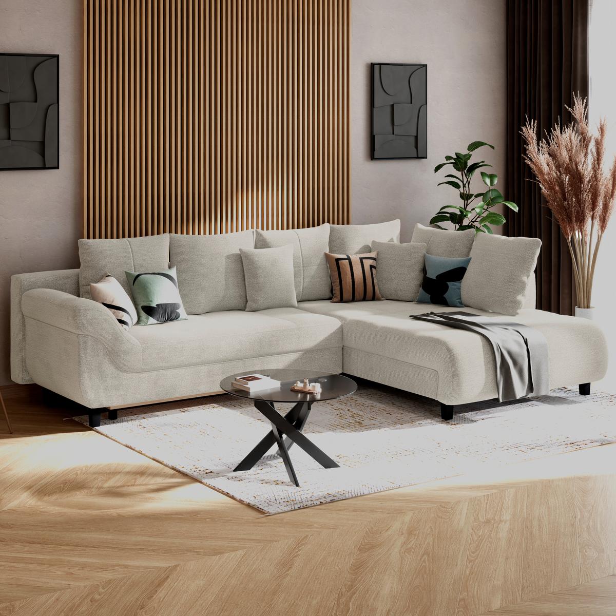 Coltar MENDOZA - grej, Konventionell, textil (309/197cm) - Modern Living