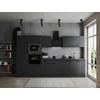 Kuhinjski Blok Z Aparati Oliver, 340cm - temno siva/črna, Design, kovina/leseni material (340cm) - Respekta