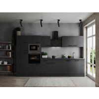 Kuhinjski Blok Z Aparati Oliver, 340cm - temno siva/črna, Design, kovina/leseni material (340cm) - Respekta