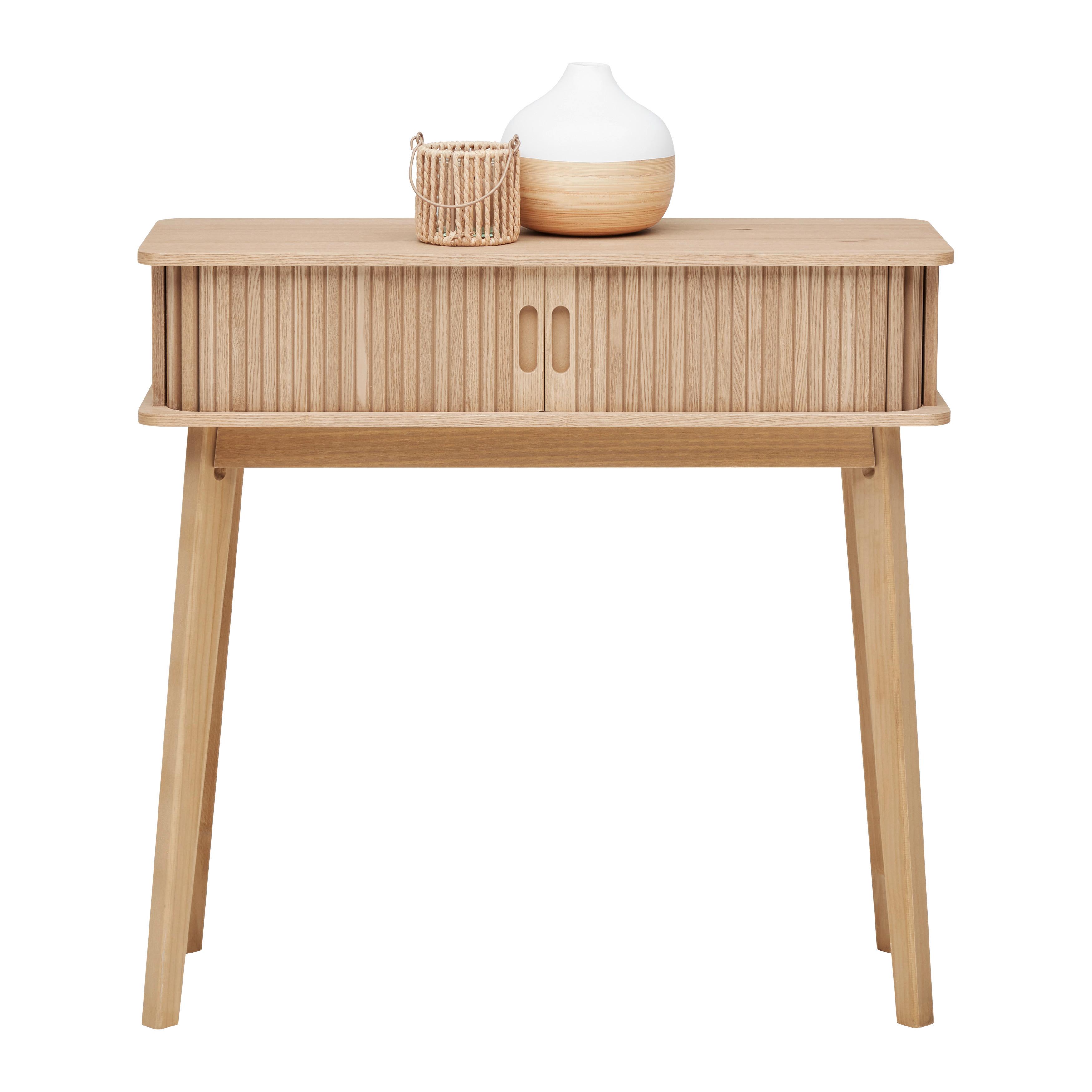 KONSOL SKANDY - naturfärgad, Modern, trämaterial/trä (80/78/30cm) - Premium Living