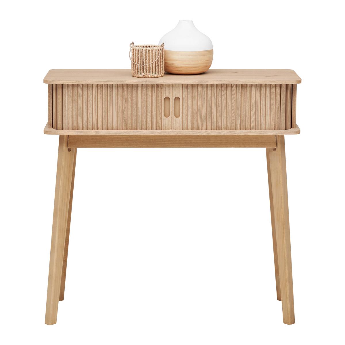 Konzola Skandy - prirodne boje, Moderno, drvni materijal/drvo (80/78/30cm) - Premium Living