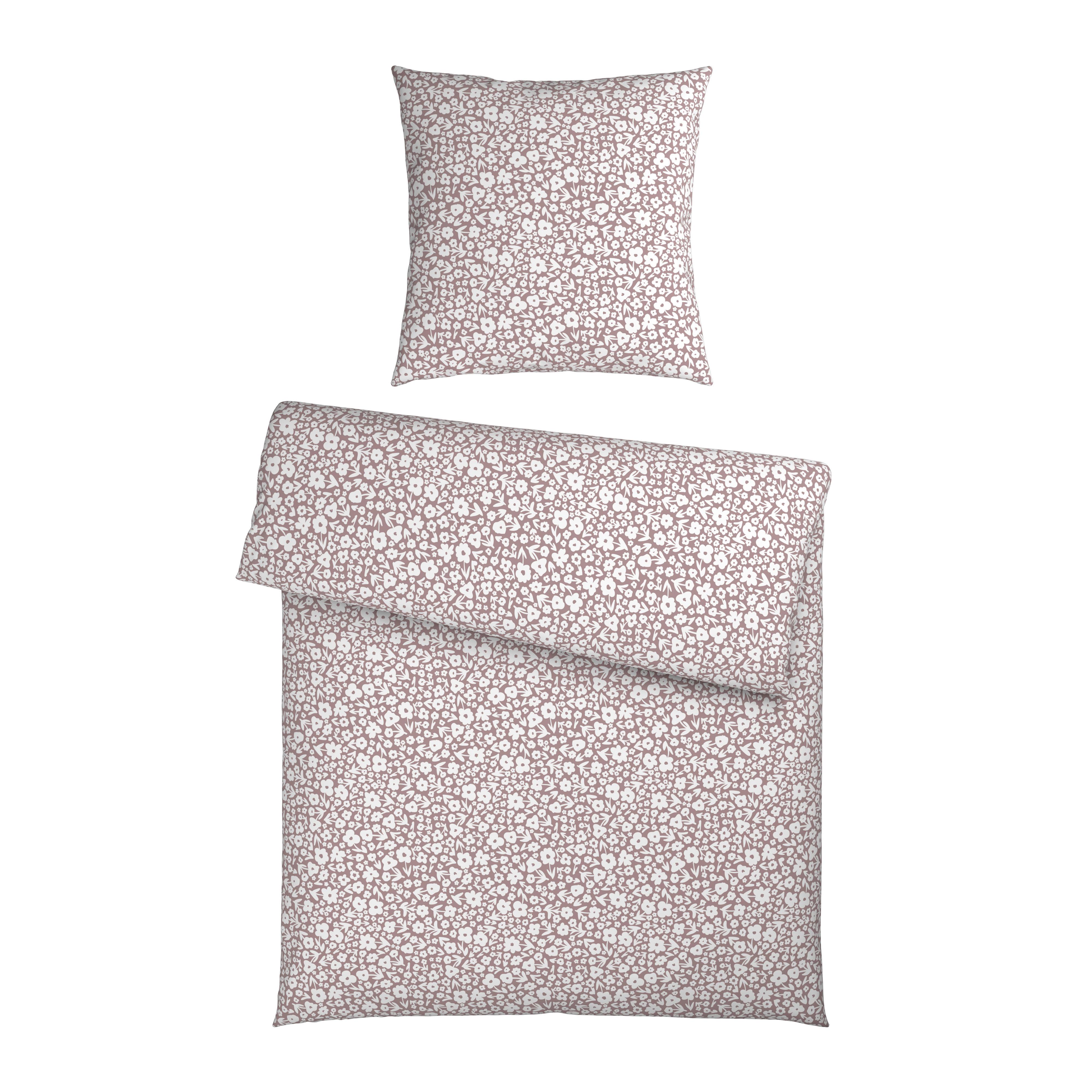 Bettwäsche Millefleur Mauve ca. 135x200cm - Mauve, MODERN, Textil (135/200cm) - Mömax