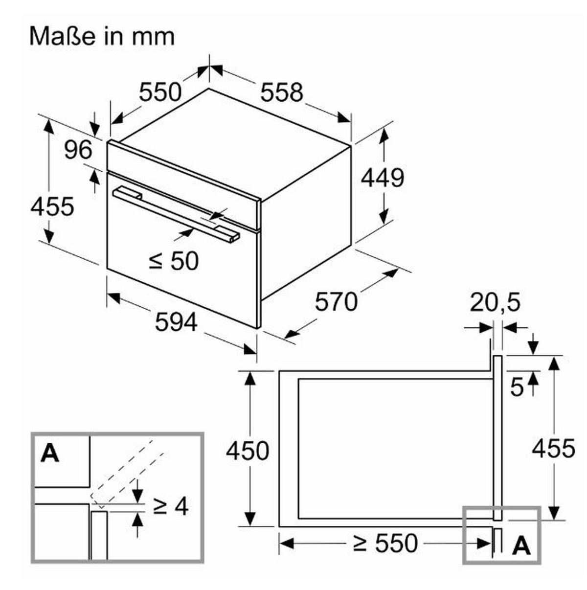 Einbaumikrowelle CMA485GB2 in Schwarz - MODERN (59,4/45,4/57cm) - Bosch