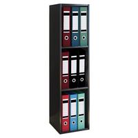 Pisarniški Regal Offas, Črna - črna, Design, leseni material (34/115/29cm) - MID.YOU