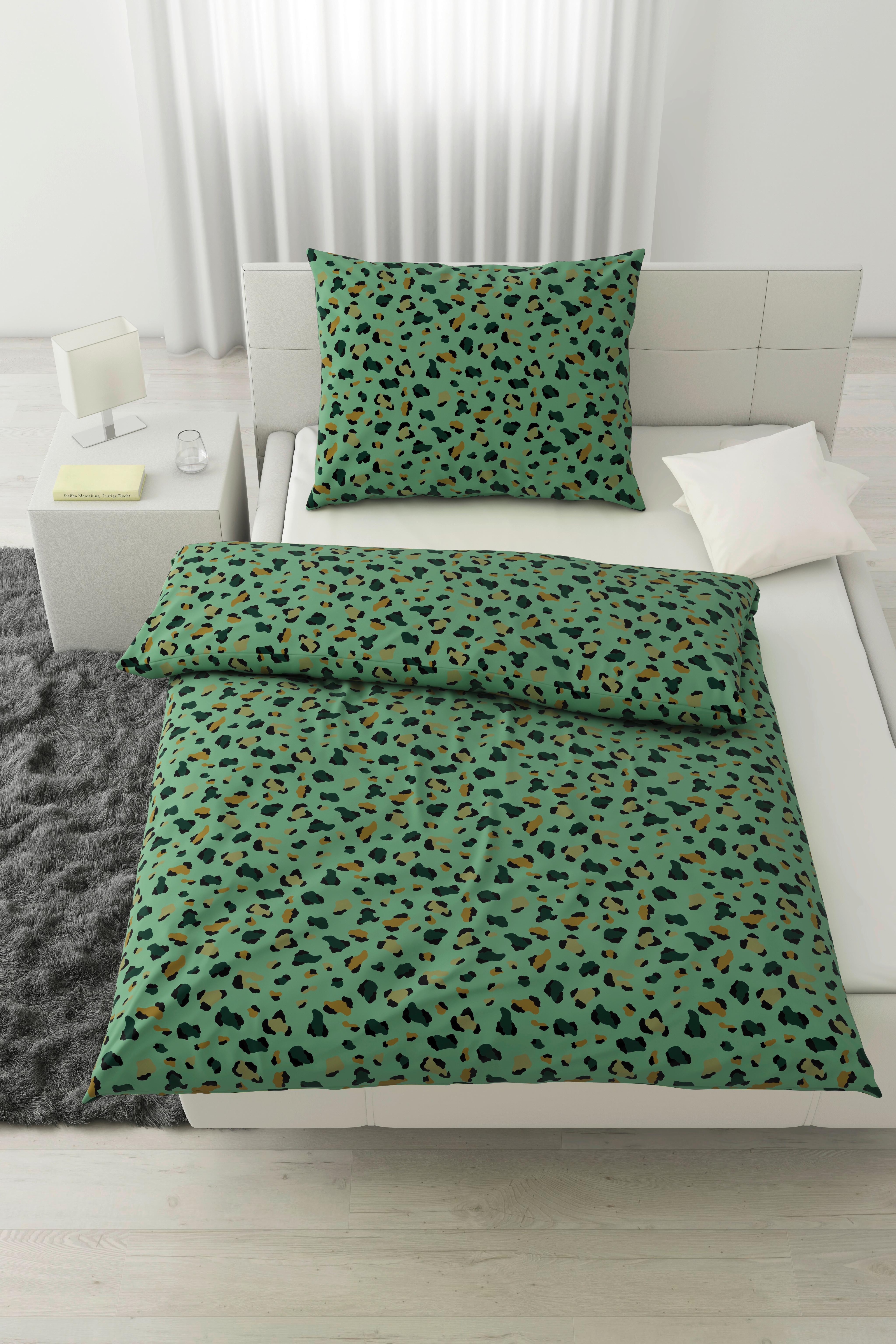 Posteljina Animal -Ext- - zelena, tekstil (140/200cm) - Modern Living