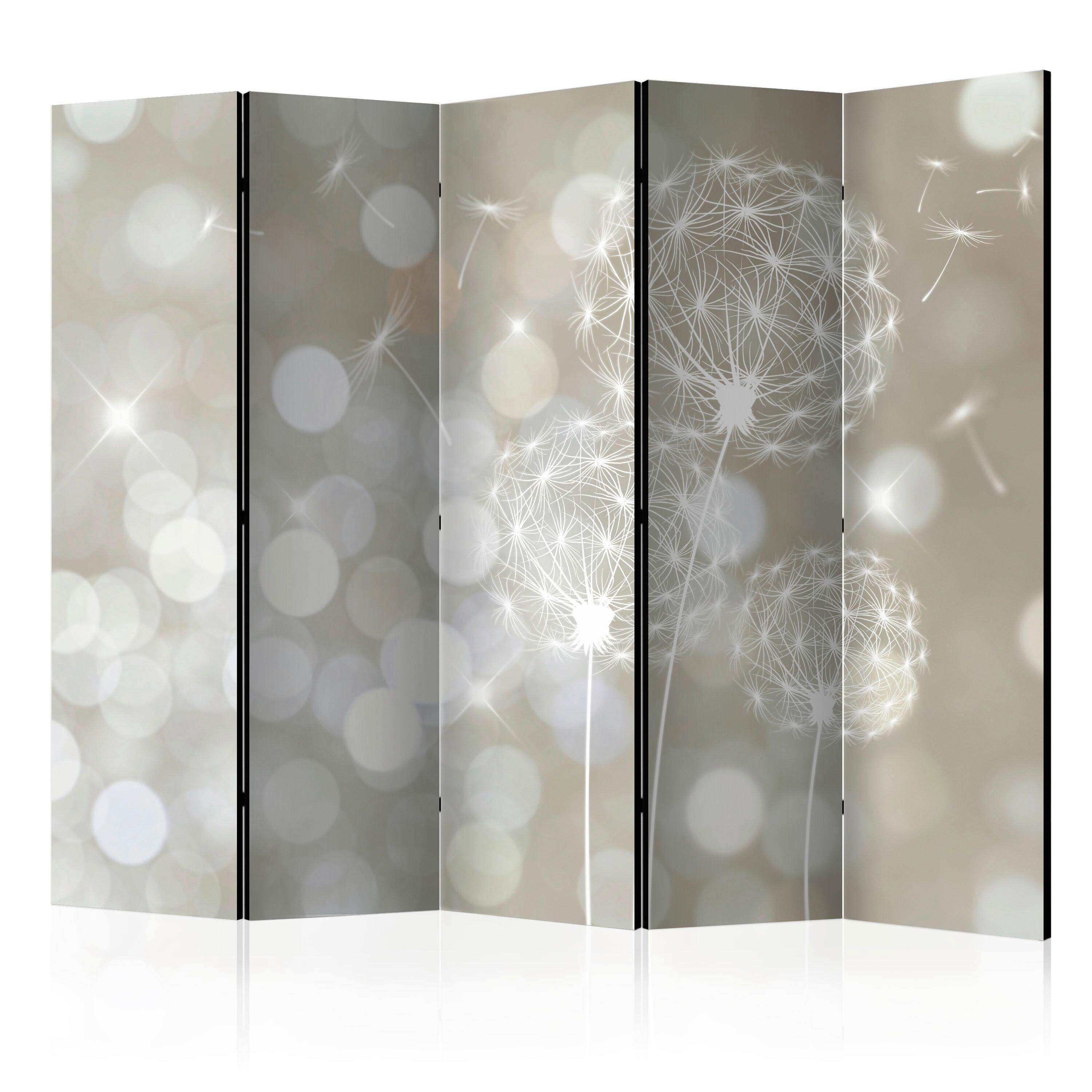 Paravan The Ballad Of Beauty I, 5-Delni, Dvostranski - bela/bež, Basics, tekstil/les (225/172/3cm) - artgeist