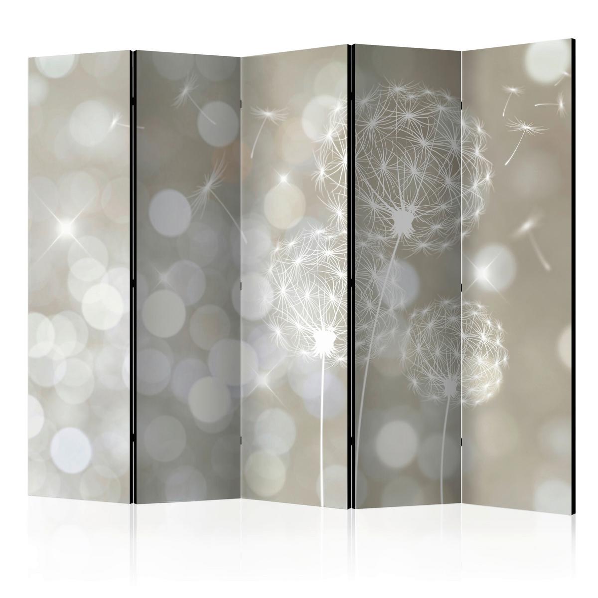 Paravan The Ballad Of Beauty I, 5-Delni, Dvostranski - bela/bež, Basics, tekstil/les (225/172/3cm) - artgeist