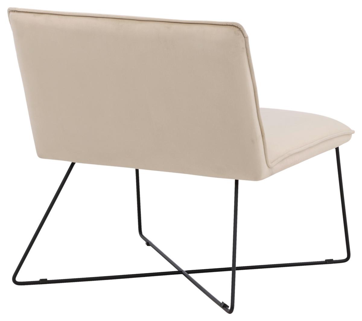SESSEL X-LOUNGE - Beige/Schwarz, Design, Kunststoff/Textil (61,5/82,5/72cm) - Livetastic