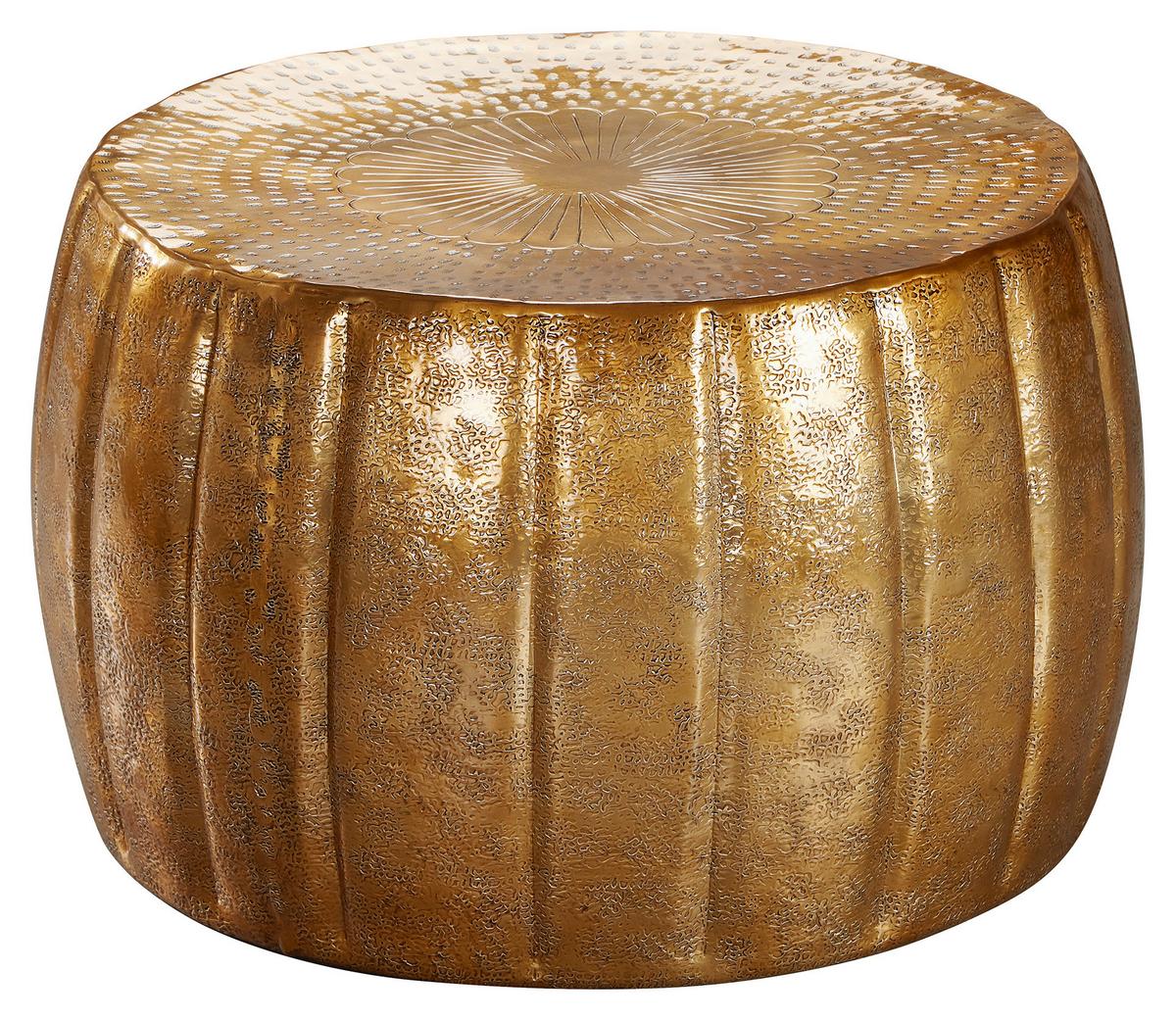 Klubska Miza Jamal - zlate barve, Trendi, kovina (60/60/36cm) - MID.YOU