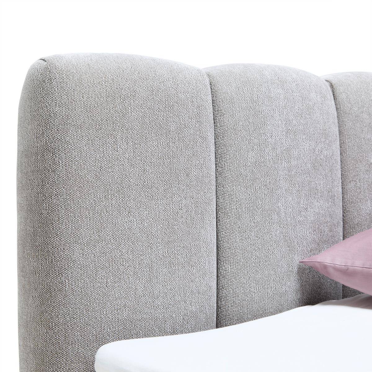 Boxbett Elaris Graubraun ca. 140x200cm - Chromfarben/Graubraun, KONVENTIONELL, Kunststoff/Textil (140/200cm) - Mömax