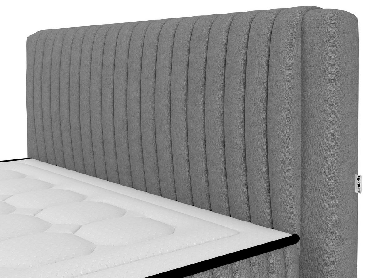Bett Elena Gaphitfarben ca. 120x200cm - Graphitfarben, KONVENTIONELL, Holz/Holzwerkstoff (120/200cm) - Sembella