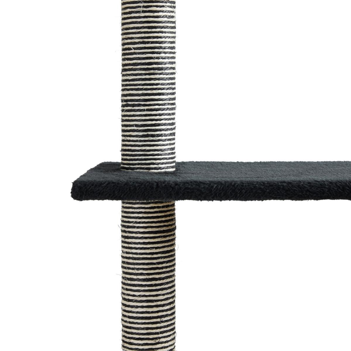 Kratzbaum Cookie Schwarz - Schwarz, KONVENTIONELL, Karton/Holzwerkstoff (50/40/135cm) - Mömax