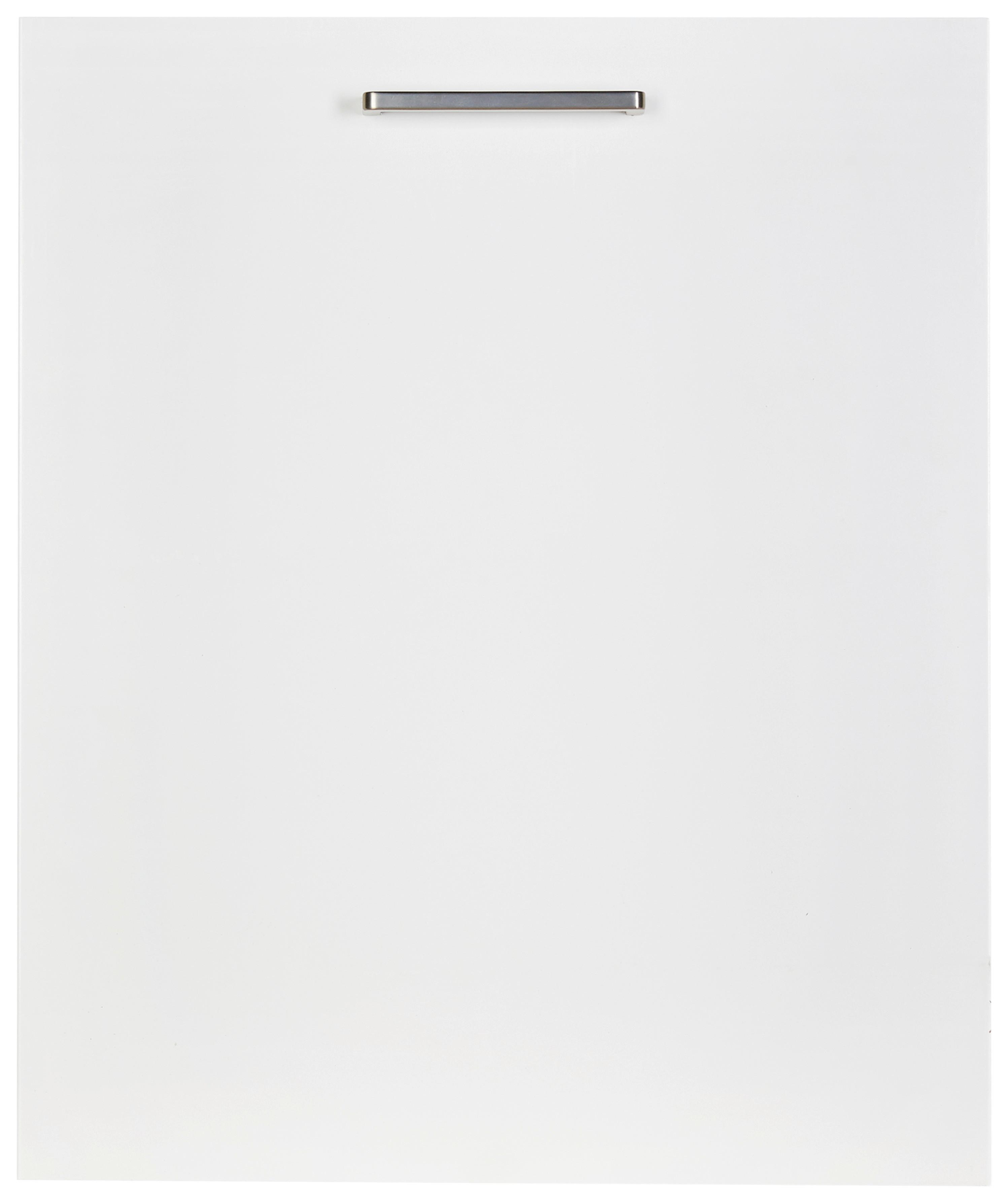 Geschirrspülerfront Touch Weiß - Edelstahlfarben/Weiß, MODERN, Holzwerkstoff/Metall (60/72/1,9cm) - Nobilia