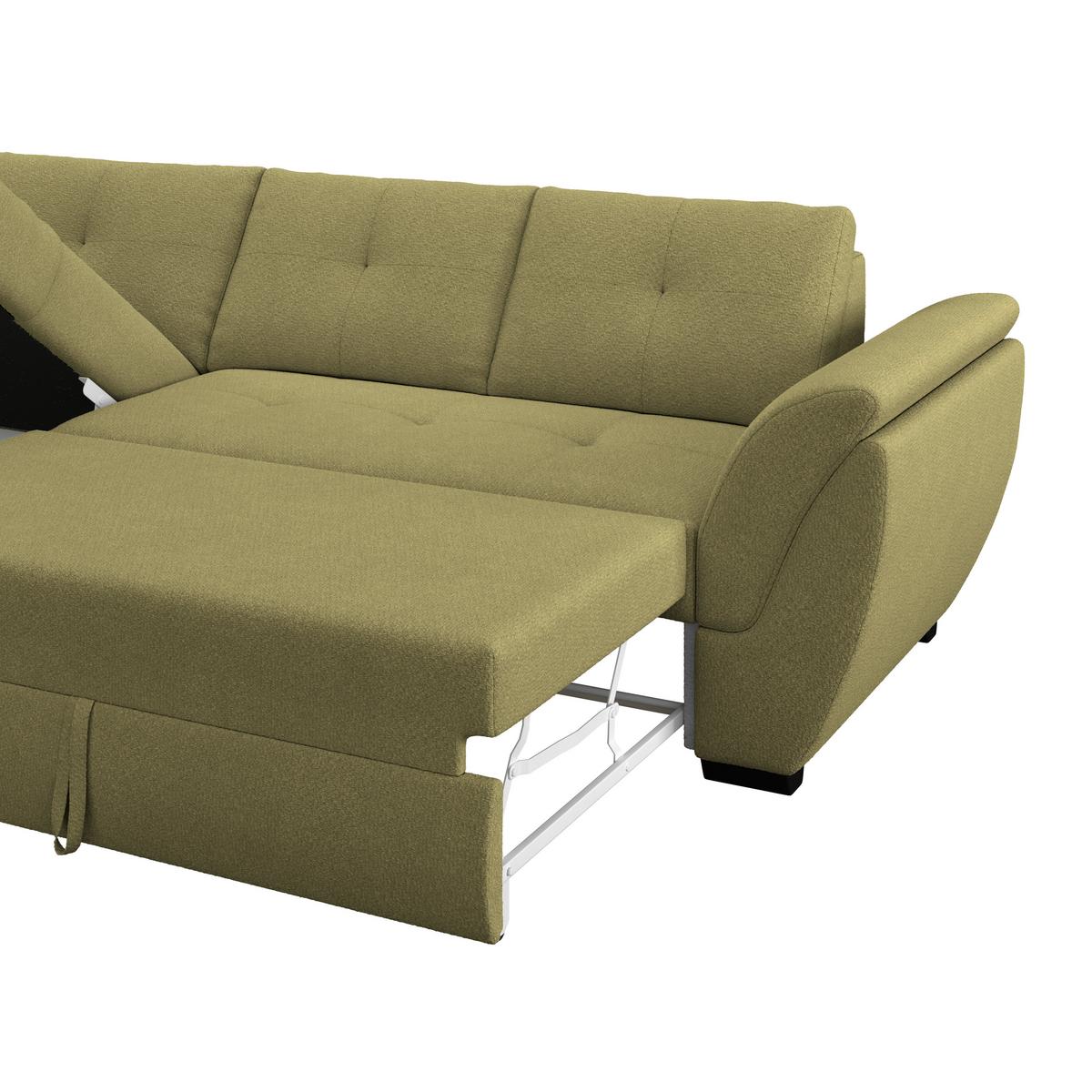 Kutna Garnitura Berisso - zelena/crna, Konvencionalno, tekstil/plastika (187/278cm) - Ondega
