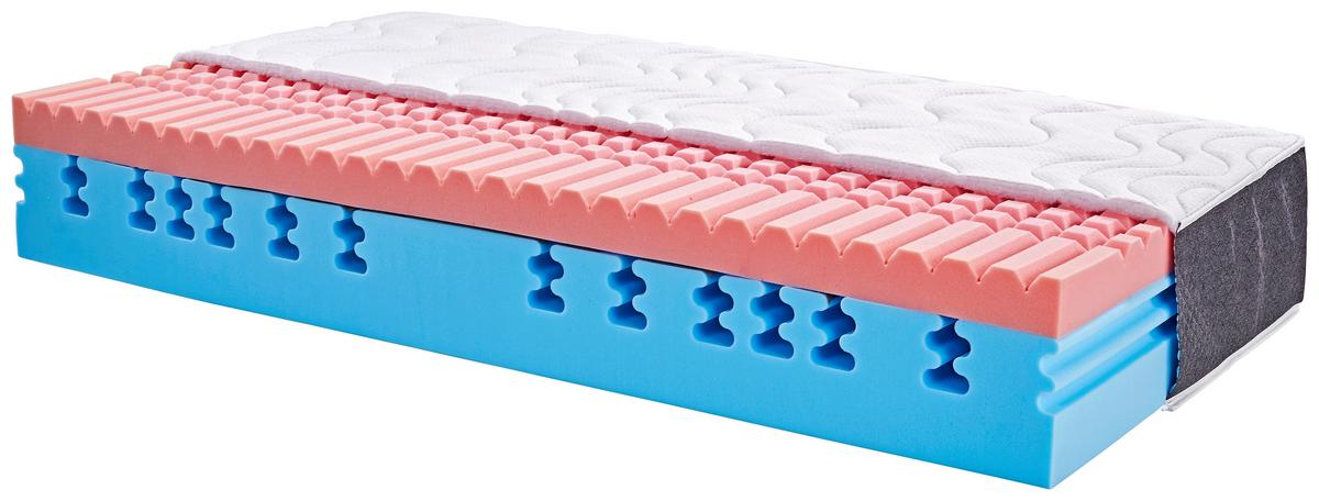 Komfortschaummatratze Deluxe H2 ca. 90x200 cm - Weiß, KONVENTIONELL, Textil (90/200cm) - Primatex Deluxe