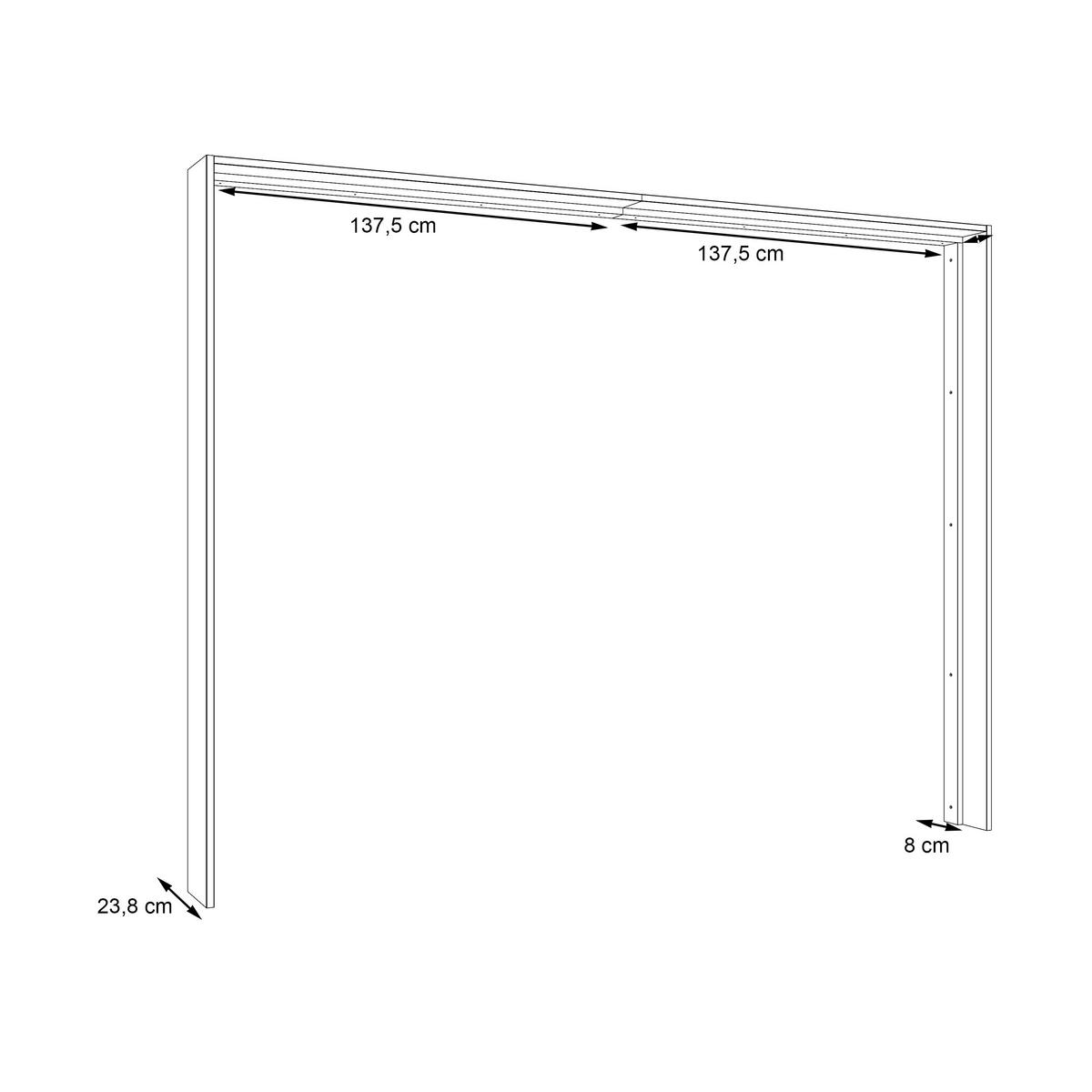 Okrasni Okvir Dalate - crna, Moderno, drvni materijal (279,4/214,4/23,8cm) - Mömax
