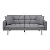 Schlafsofa David Grau Webstoff - Chromfarben/Grau, MODERN, Holz/Textil (196/83/89cm) - Bessagi Home