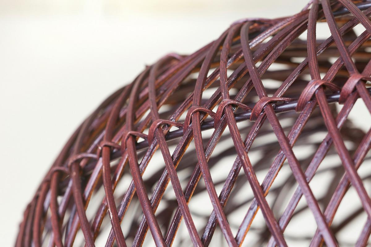 Viseča Svetilka Arizona, Bordo, Bambus - bordo, Basics, naravni materiali (50/23cm) - Good & Mojo