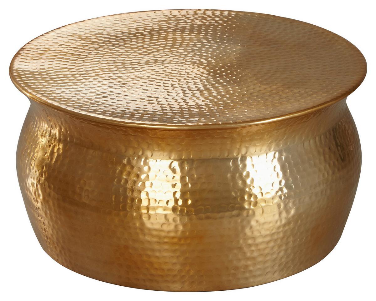 Couchtisch Karam Ø ca. 60 cm Alu Gold - Goldfarben, LIFESTYLE, Metall (60/60/30,5cm) - MID.YOU