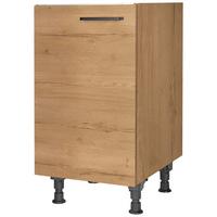 Spülenunterschrank Structura Eiche - Eichefarben/Schwarz, MODERN, Holzwerkstoff/Metall (45/87/56cm) - Nobilia