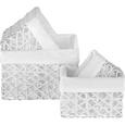 Korb Pia Weiß, 4-teilig - Weiß, ROMANTIK / LANDHAUS, Papier/Metall (21/18/14cm) - Zandiara Korb Pia Weiß, 4-teilig - Weiß, ROMANTIK / LANDHAUS, Papier/Metall (21/18/14cm) - Zandiara