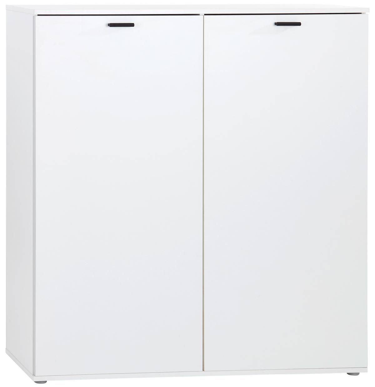 Dulap pentru pantofi BOOT 2 - alb, Modern, material pe bază de lemn (120/125/37cm) - Modern Living