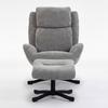 FÅTÖLJ NINA - ljusgrå/svart, Modern, metall/textil (72/96/87cm) - Bessagi Home