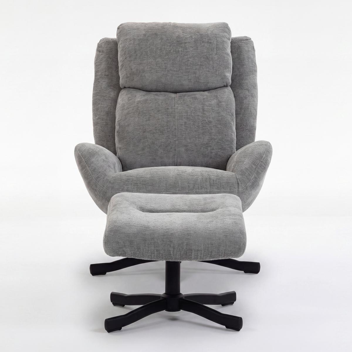 Sessel Nina Hellgrau Samt - Hellgrau/Schwarz, MODERN, Textil/Metall (75/100/93cm) - Bessagi Home
